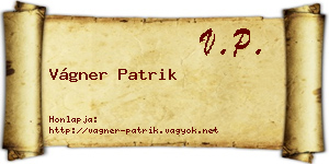 Vágner Patrik névjegykártya