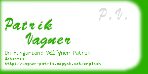 patrik vagner business card